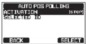 Standard Horizon Explorer GX1800 - Activation/désactivation de l'interrogation de position automatique (POS) - 1