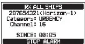 Standard Horizon Explorer GX1800 - Réception d'un appel à tous les navires - 1