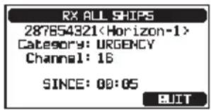 Standard Horizon Explorer GX1800 - Réception d'un appel à tous les navires - 3