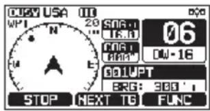 Standard Horizon Explorer GX1800 - Demarrage et arrêt de la navigation - 7