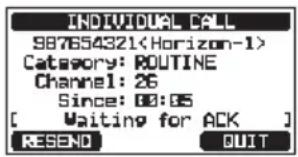 Standard Horizon Explorer GX1800 - Transmission d'un appel individuel - 6