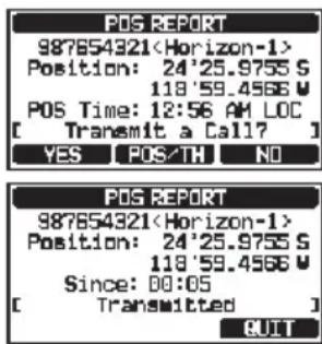 Standard Horizon Explorer GX1800 - Transmission d'un appel de signalement de position ASN - 7
