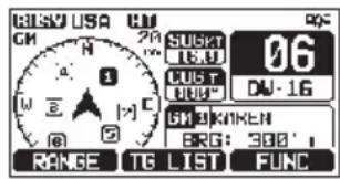 Standard Horizon Explorer GX1800 - Demarrage de la navigation vers un membre du groupe - 1
