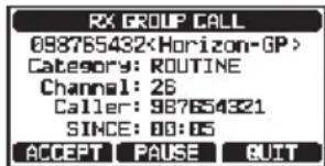 Standard Horizon Explorer GX1800 - Réception d'un appel de groupe - 2