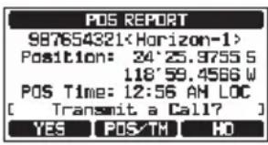 Standard Horizon Explorer GX1800 - Transmission d'un appel de signalement de position ASN - 3