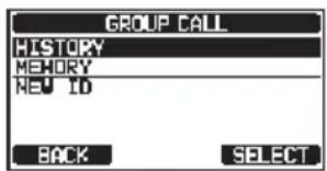 Standard Horizon Explorer GX1800 - Transmission d'un appel de groupe - 1