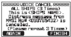 Standard Horizon Explorer GX1800 - Annulation d'uneAlertede détresse - 3