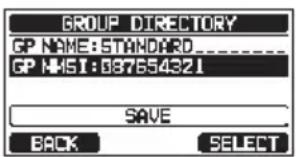 Standard Horizon Explorer GX1800 - Numero MMSI de groupe: - 5