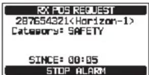Standard Horizon Explorer GX1800 - Réception d'une demande de position - 1