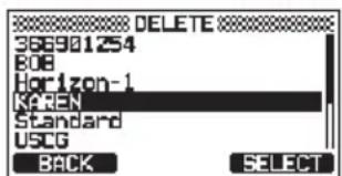 Standard Horizon Explorer GX1800 - Suppression d'une route - 2