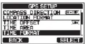 Standard Horizon Explorer GX1800 - Réglage du format de l'heure - 2