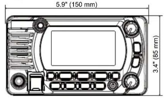 Standard Horizon Explorer GX1800 - DIMENSIONS - 2