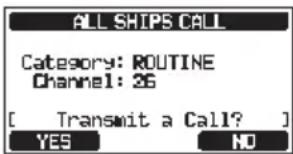 Standard Horizon Explorer GX1800 - Transmission d'un appel à tous les navires - 4