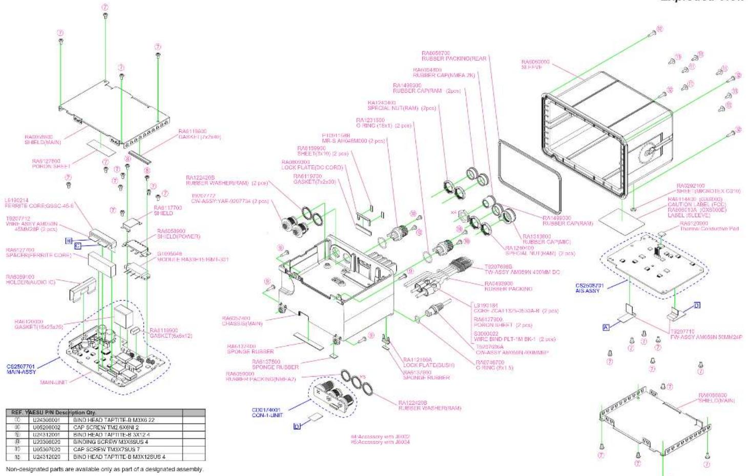 Standard Horizon Quantum GX6000 - SYMBOL PLACED ON THE EQUIPMENT - 2
