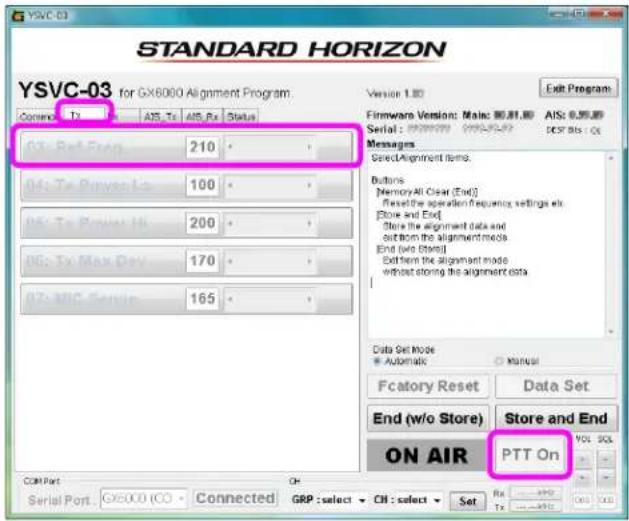 Standard Horizon Quantum GX6000 - 03: Ref Freq. - 2