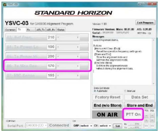 Standard Horizon Quantum GX6000 - Alignment - 1
