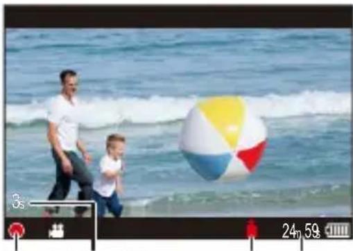 PANASONIC Lumix DC-S9 - Affichages d'écran pendant un enregistrement vidéo - 1