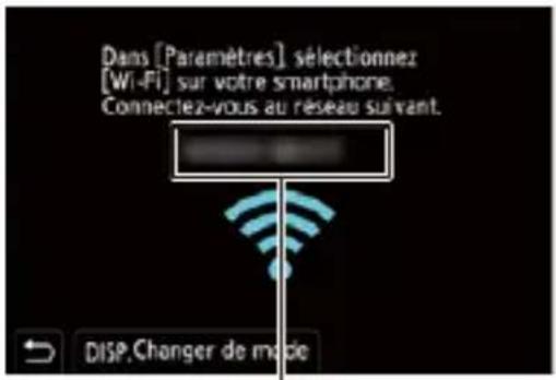 Dans [Paramètres] sélectionnez [Wi-Fi] sur votre smartphone. Connectez-vous au réseau suivant.
