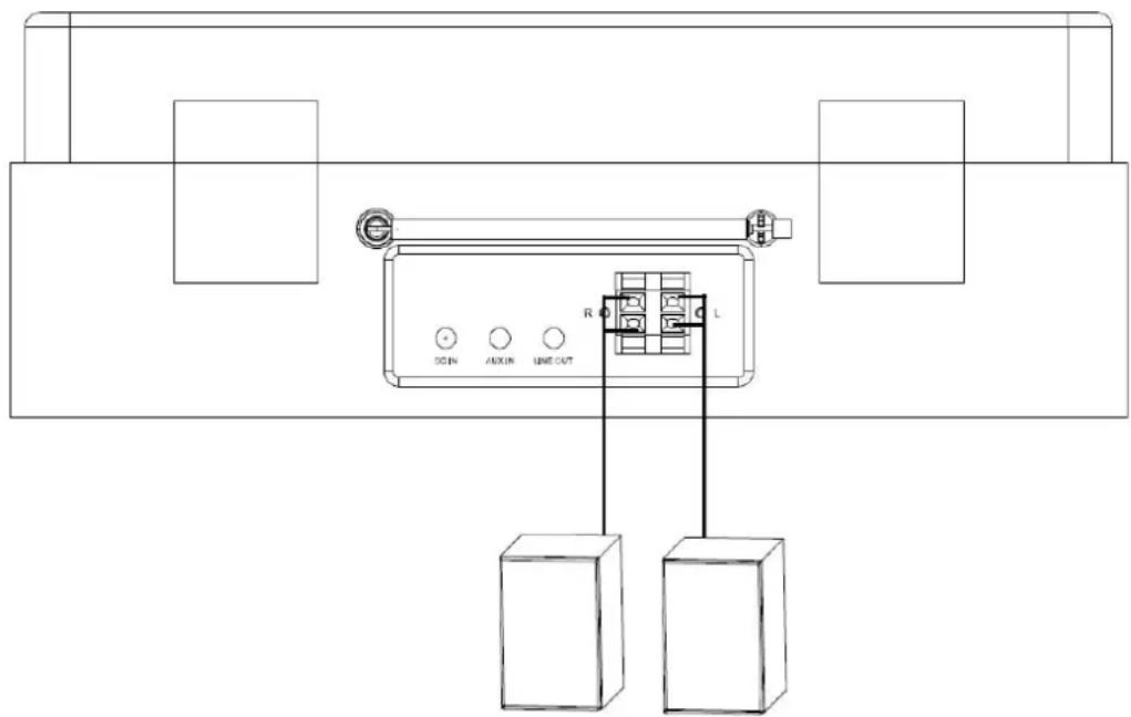 LENCO MC-660WDSI - Luidspreker aansluiten: - 1