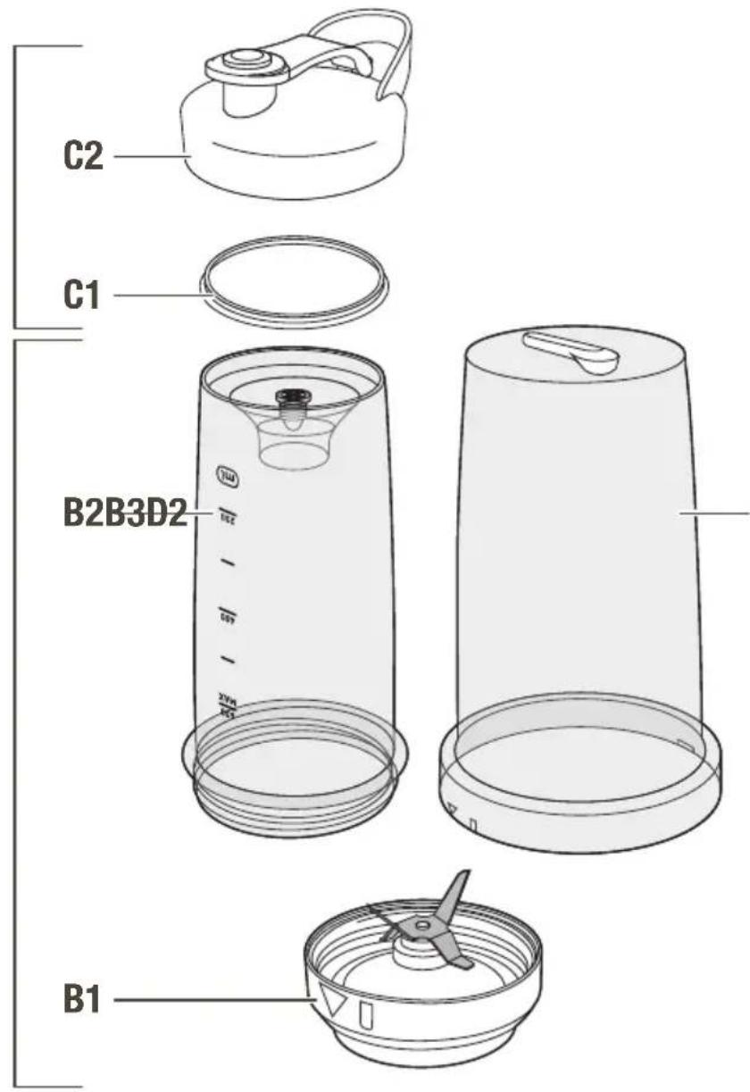 KRUPS Vacuum Smoothie Blender KB181D11 - 1