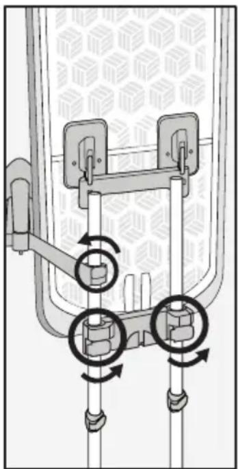 CALOR Ixeo Power QT2020C0 - Ajustez la planche et la hauteur du repose-fer / De hoogte van de strijkplank en de strijkijzersteun aanpassen / Höhe des Bretts und der Bügeleisenablage verstellen - 1