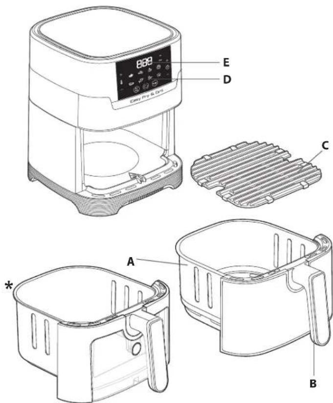 TEFAL Easy Fry & Grill Precision EY5058 - FOUTOPSPORING - 1