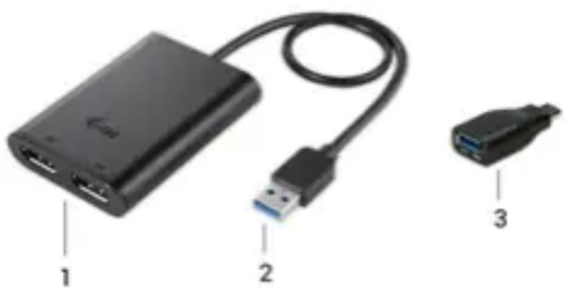 i-TEC U3DUAL4KDP - POPIS ADAPTÉRU - 1