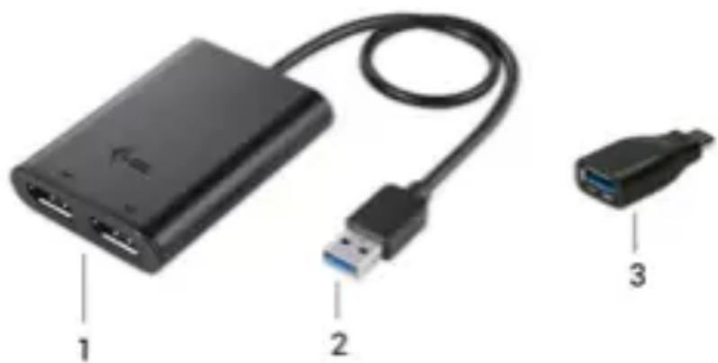 i-TEC U3DUAL4KDP - OPIS ADAPTERA - 1