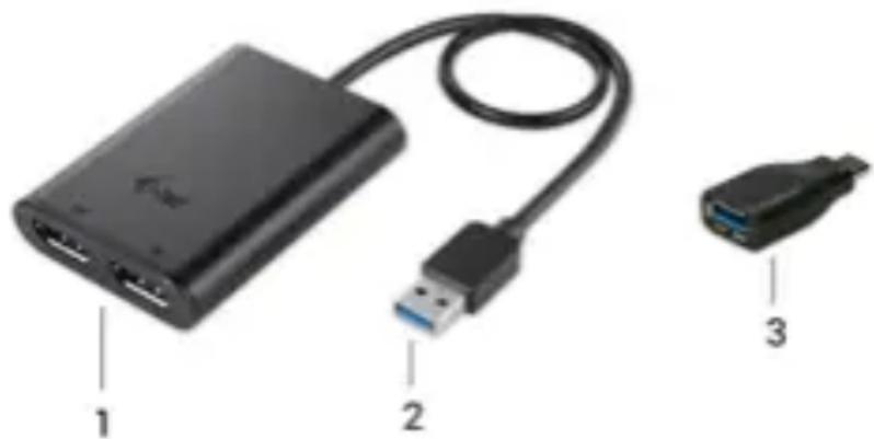 i-TEC U3DUAL4KDP - DESCRIPTION DE L'ADAPTATEUR - 1