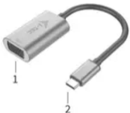 i-TEC C31METALVGA60HZ - DESCRIPTION DE L'ADAPTATEUR - 1