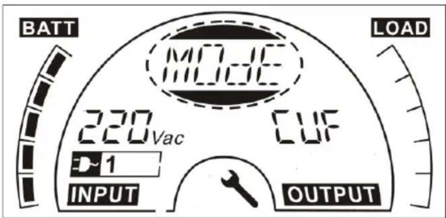 PowerWalker VFI 1000 TG - Réglage par le module LCD - 7