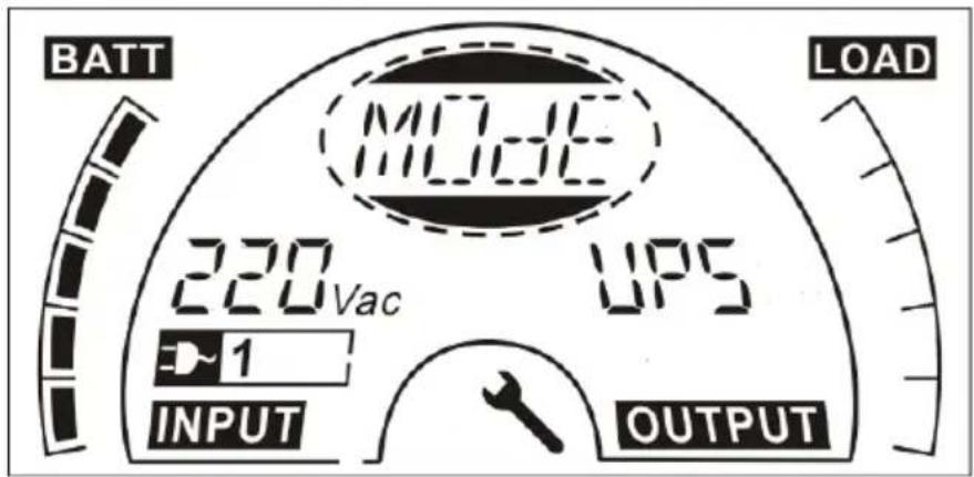 PowerWalker VFI 1000 TG - Réglage par le module LCD - 5
