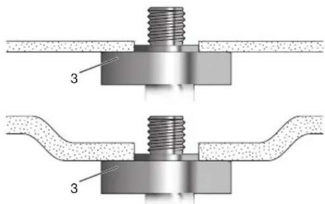 METABO WB 11-125 Quick - Placing the grinding wheel in position WBA..., WEBA...: - 1