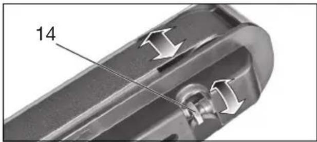 METABO TNS 175 - Ustawianie biegu taśmy (tylko BS 175) - 1