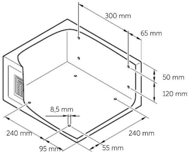 Indel B SAFE 10 PLUS - DRILLING DIAGRAMS - 2