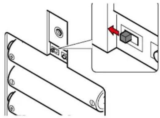 Indel B SAFE 35 SMART PLUS - CODICE TEMPORANEO - POSIZIONARE L'INTERRUTTORE A SLITTA VERSO SINISTRA (LATO CERNIERA PORTA) - (VANO BATTERIE) - 1