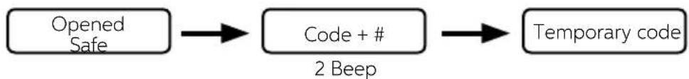 Indel B SAFE 35 SMART PLUS - TEMPORARY CODE SETTING - 1