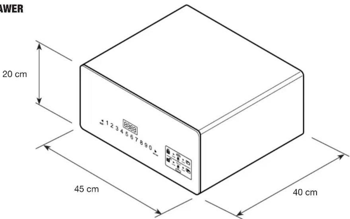 Indel B SAFE DRAWER - DIMENSIONI D'INGOMBRO - 2