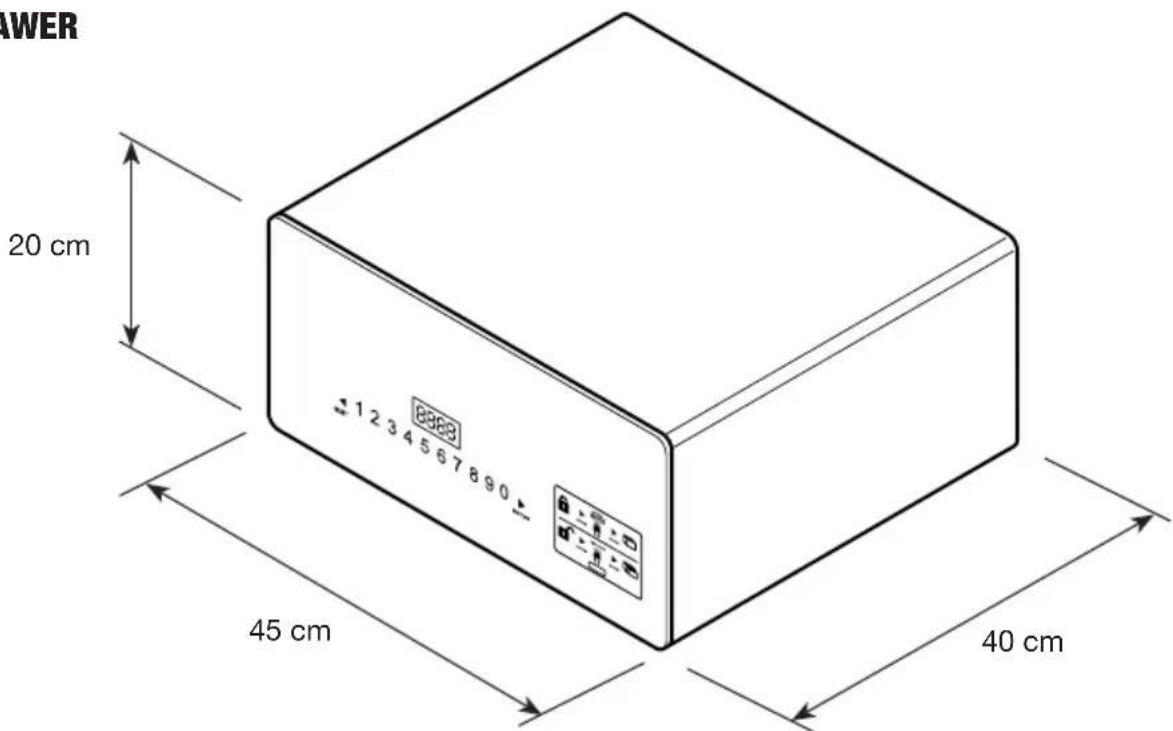 Indel B SAFE DRAWER - AUSSENABMESSUNGEN - 2