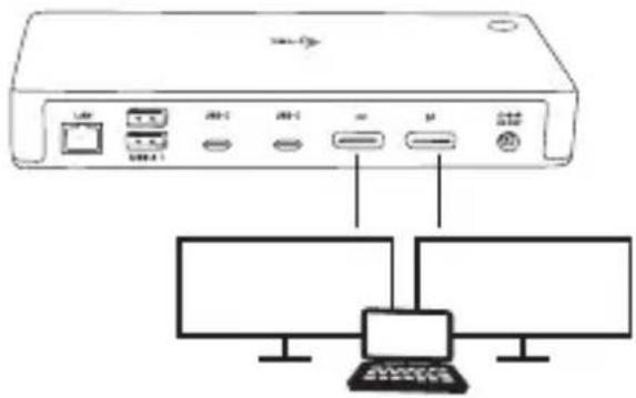i-TEC TB3CDUALDPDOCKPD - PODŁĄCZANIE MONITORA DISPLAYPORT - 2
