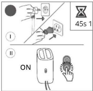 ROWENTA IXEO QR1020D1 - Turning on the iron / Mise en marche fer / Bügeleisen einschalten - 2