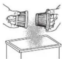 MOULINEX DUALIO MS5527 - CLEANING THE DUST BIN FILTER - 2