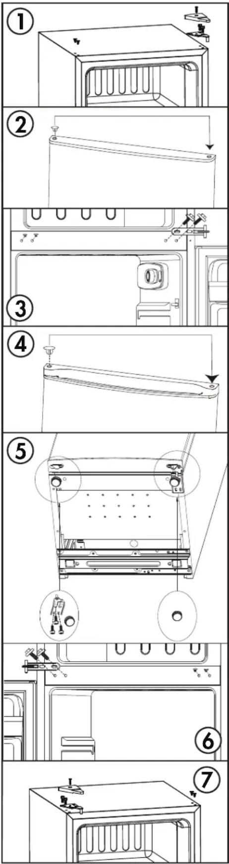 Crosley ARXH4252UW - INSTRUCTIONS D'INVERSION DE PORTE - 1
