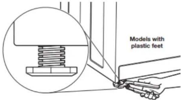 Crosley CAW45125LW - Adjust leveling feet - 1