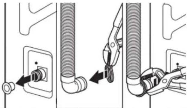 Crosley CAW45125LW - Attach drain hose to drain port - 1