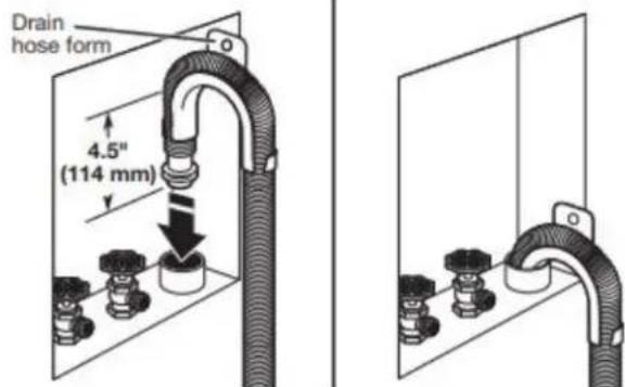 Crosley CAW45125LW - Place drain hose in standpipe - 1