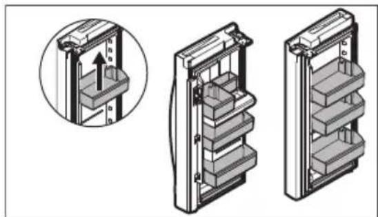 Crosley ZFEH2848AF - Changing position of adjustable door bin - 1