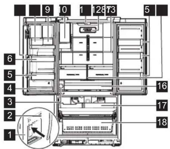 Crosley ZFEH2848AF - Modèle à distributeur d'eau externe - 1