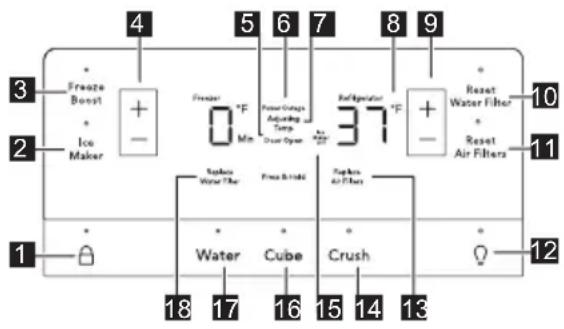 Crosley CFEH2868AW - Control display - 1