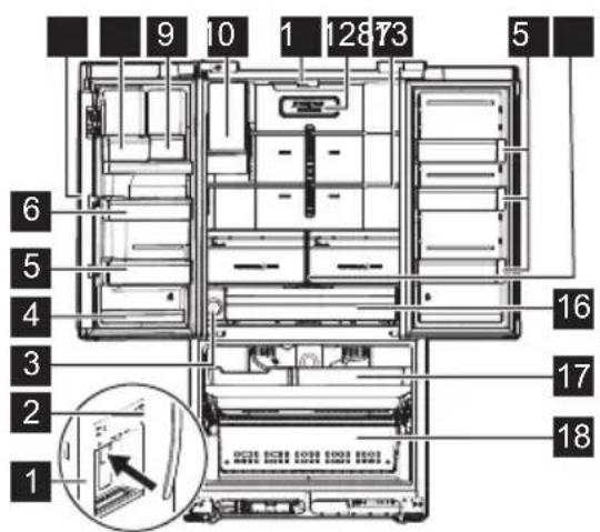 Crosley CFEH2868AW - Modelo con dispensador de agua externo - 1
